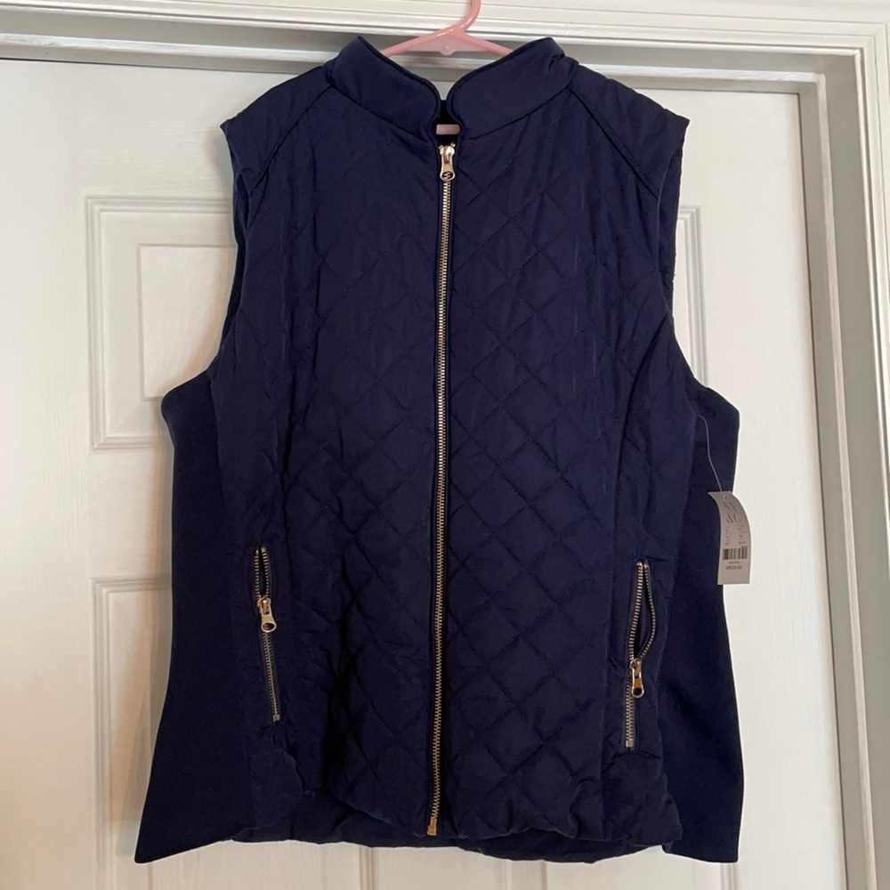 NY & Company Navy Vest  NWT SIZE M
